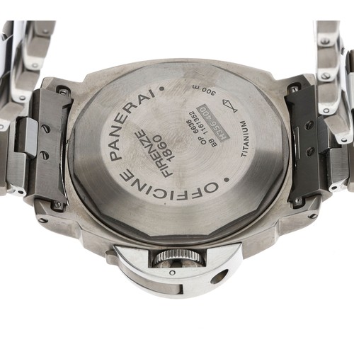 14 - Panerai Luminor 'power reserve' automatic titanium gentleman's wristwatch, serial no. OP 6636 BB 116... 