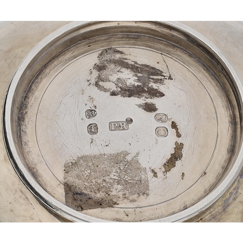 562 - George III silver sugar bowl, with twin handles and cast gadrooned rim, maker Philip Rundell, London... 