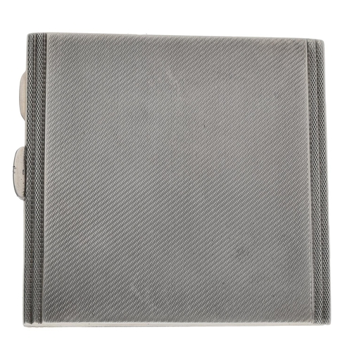 568 - George V engine turned silver cigarette case, maker Bravingtons, Birmingham 1934, 3.5