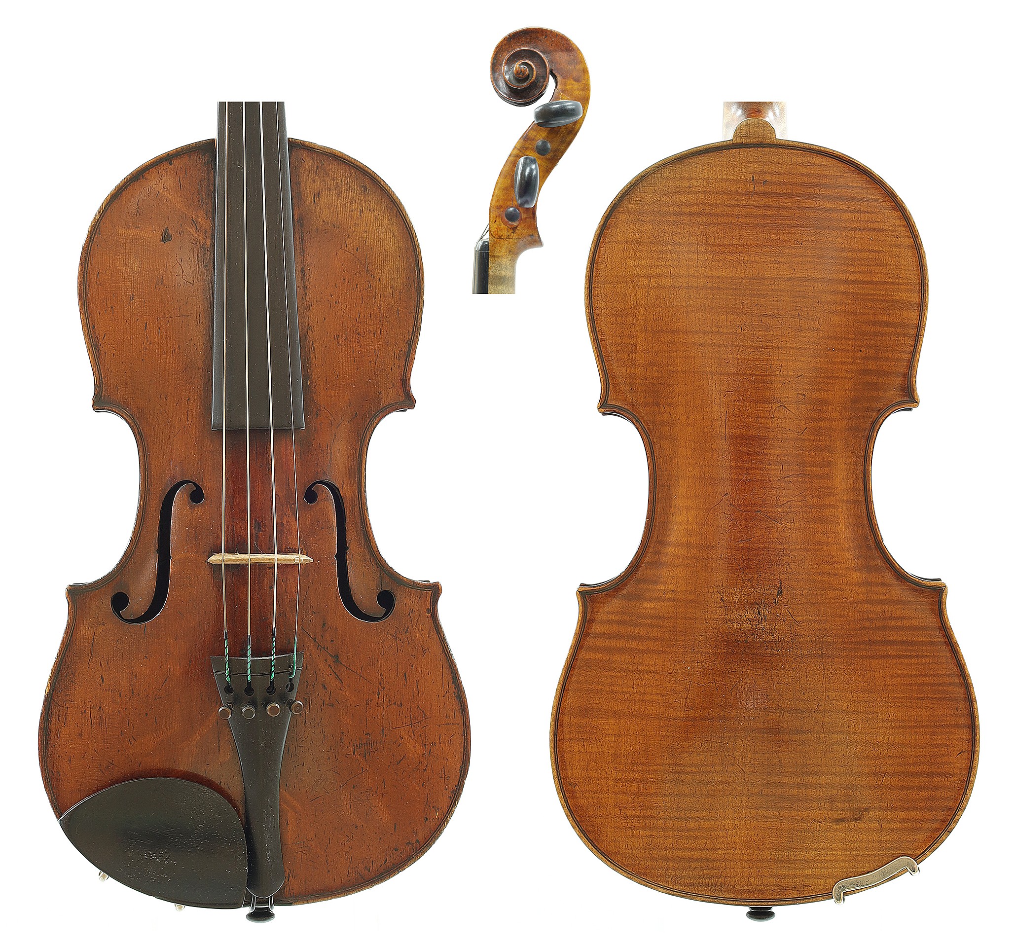 18th century English violin by and labelled Made and Sold by John ...