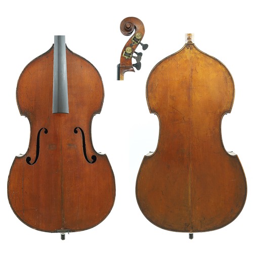 172 - Good French double bass by Xavier Jacquet circa 1880, stamped no. 546 below the button,&nbsp;the joi... 