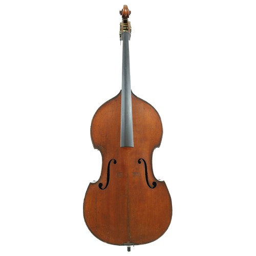 172 - Good French double bass by Xavier Jacquet circa 1880, stamped no. 546 below the button,&nbsp;the joi... 