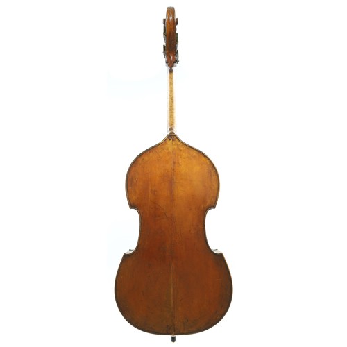 172 - Good French double bass by Xavier Jacquet circa 1880, stamped no. 546 below the button,&nbsp;the joi... 