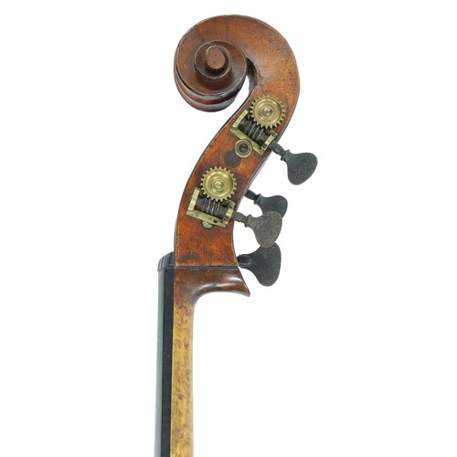 172 - Good French double bass by Xavier Jacquet circa 1880, stamped no. 546 below the button,&nbsp;the joi... 
