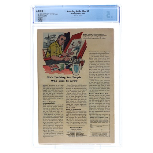 3 - The Amazing Spider-Man issue #3 'Spider-Man faces his most powerful foe...', circa 1963, CGC grade 0... 