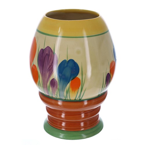 119 - Clarice Cliff ‘Autumn Crocus’ pattern vase, shape 362, Newport Pottery mark, 8