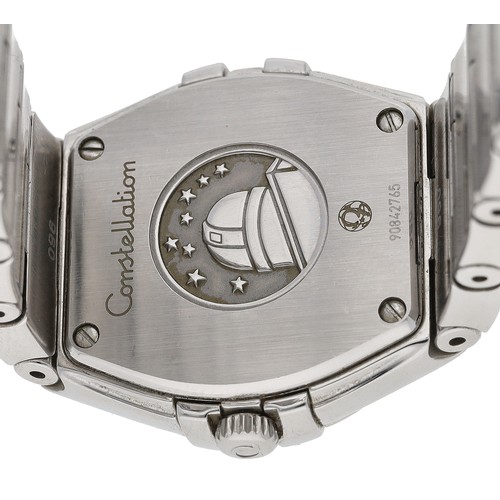 1 - Omega Constellation stainless steel lady's wristwatch, mother of pearl dial with diamond markers, Ro... 