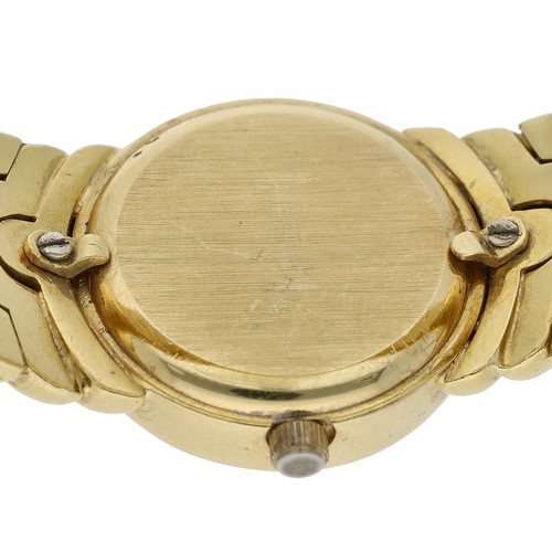 31 - Fancy 18ct diamond set lady's bangle watch, stamped 750, diamond set dial and bangle, quartz, 74.8gm... 