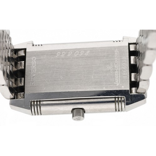 16 - Jaeger-LeCoultre Reverso stainless steel lady's wristwatch, reference no. 260.8.86, serial no. 1866x... 
