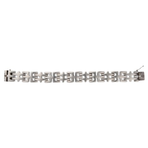 105 - Georg Jensen silver bracelet designed by Edvard Kindt-Larsen, stamped marks, no. 103, width 16mm, 69... 