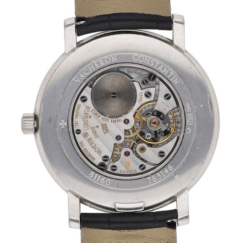 25 - Vacheron Constantin Patrimony 18ct white gold gentleman's wristwatch, reference no. 81160, serial no... 