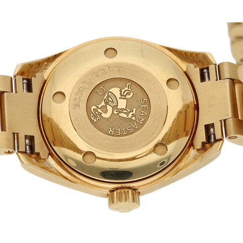 3 - Omega Seamaster Aqua Terra 18ct automatic lady's wristwatch, serial no. 90017xxx, mother of pearl di... 