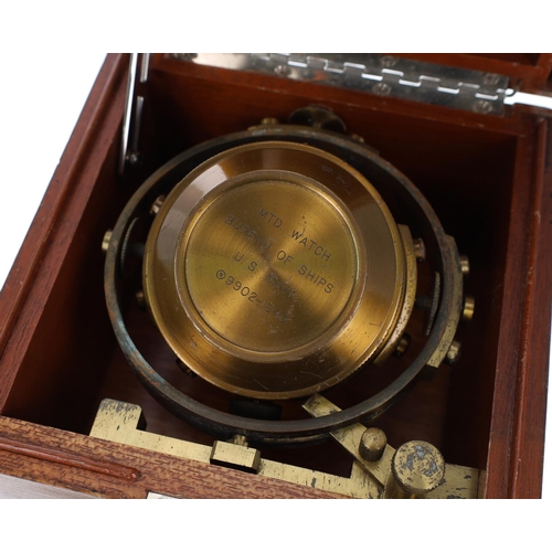 1048 - Hamilton Watch Co. U.S. Navy 'Model 22' two-day marine chronometer, circa 1943, the 2.25