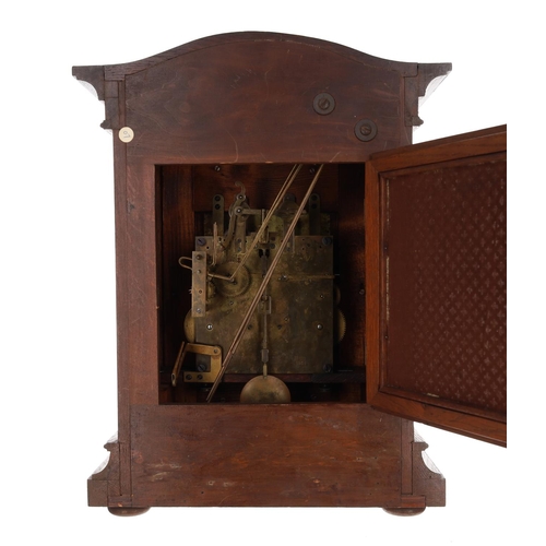 1183 - Early 20th century oak mantel clock,  the 6