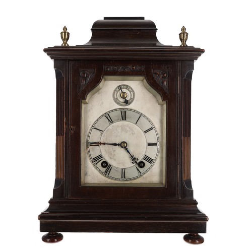 1190 - Winterhalder & Hofmeier dark stained bracket clock, the 5