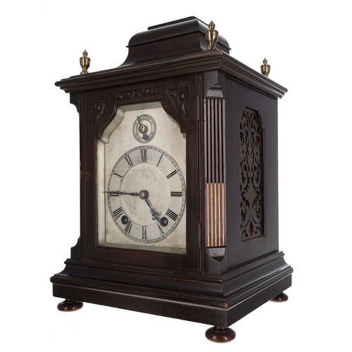 1190 - Winterhalder & Hofmeier dark stained bracket clock, the 5