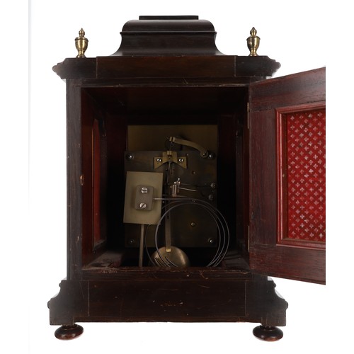 1190 - Winterhalder & Hofmeier dark stained bracket clock, the 5