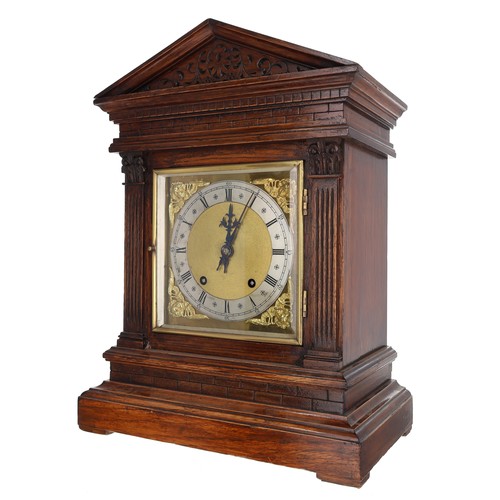 1193 - Winterhalder & Hofmeier oak mantel clock, the 6