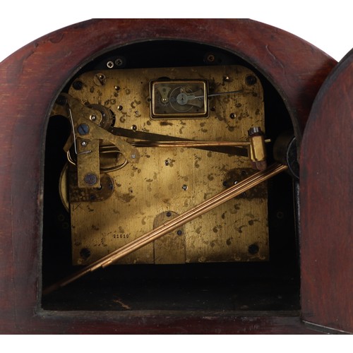 1197 - 1930s mahogany mantel clock, the 6.25