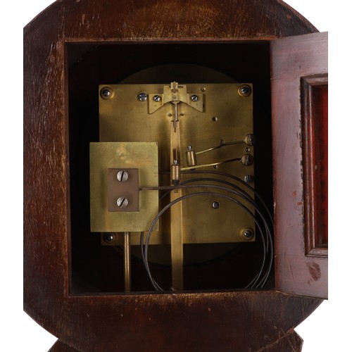 1201 - Winterhalder & Hofmeier mahogany balloon shaped mantel clock, the 8