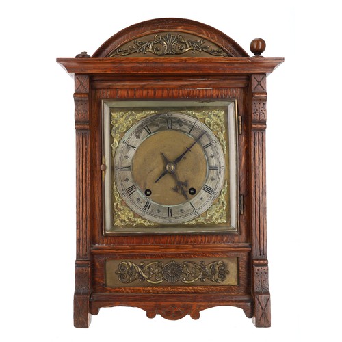 1204 - Winterhalder & Hofmeier oak mantel clock,  the 6
