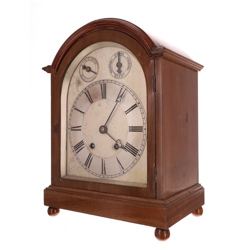 1206 - Winterhalder & Hofmeier mahogany mantel clock, the 8
