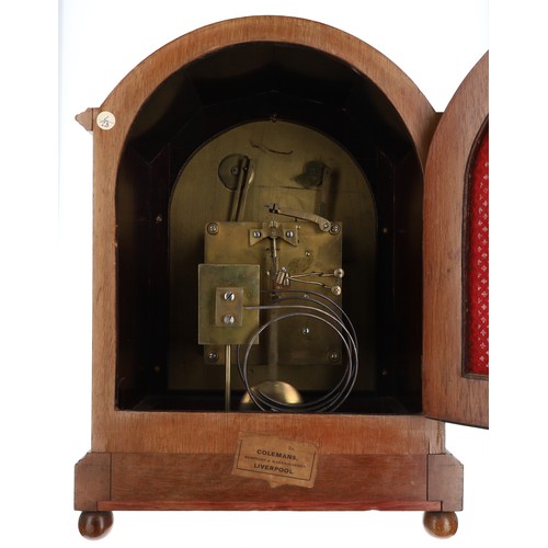 1206 - Winterhalder & Hofmeier mahogany mantel clock, the 8