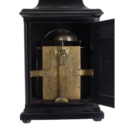 1211 - William Frodsham, Red Lion Square London - George III English ebonised double fusee bracket, the 7