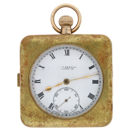 399 - George V 9ct lever pocket watch, Birmingham 1928, 15 jewel movement with compensated balance and reg... 