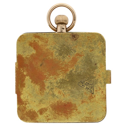 399 - George V 9ct lever pocket watch, Birmingham 1928, 15 jewel movement with compensated balance and reg... 