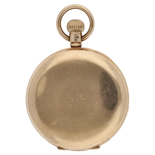 399 - George V 9ct lever pocket watch, Birmingham 1928, 15 jewel movement with compensated balance and reg... 