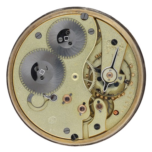 411 - Stauffer & Co. (IWC) Peerless silver (0.935) 'Borgel' cased lever pocket watch, gilt frosted mov... 