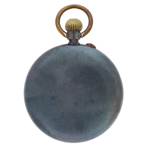 410 - Gunmetal 'Borgel' cased lever pocket watch, gilt frosted movement with compensated balance and regul... 
