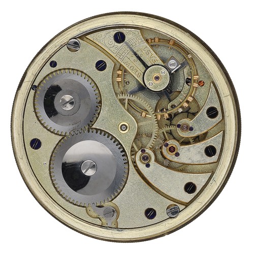 410 - Gunmetal 'Borgel' cased lever pocket watch, gilt frosted movement with compensated balance and regul... 