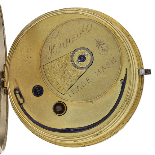 386 - Forrest - Victorian silver fusee lever pocket watch, London 1889, the movement signed and inscribed ... 