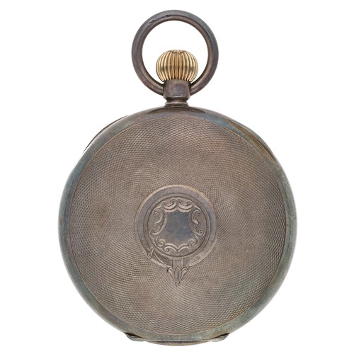 383 - Zenith Prima silver (0.935) lever pocket watch, signed 17 jewel gilt frosted movement, no. 1656910, ... 