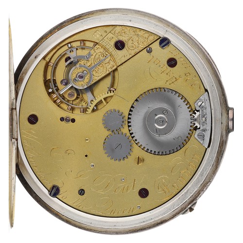 382 - E.J. Dent, London - Early 20th century silver patent lever pocket watch, Chester 1906, the full plat... 