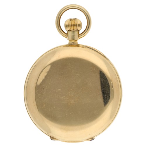 385 - Good Astral 18ct lever hunter pocket watch, London 1916, signed A. Grade 21 jewel adjusted free spru... 