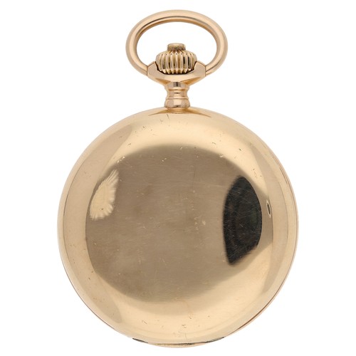 372 - A. Lange & Sohne, Glashutte, Dresden - 18ct lever set hunter pocket watch, signed  gilt frosted ... 
