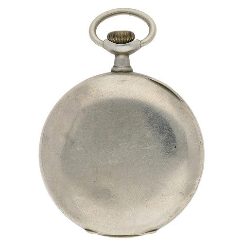 374 - Omega nickel cased lever pocket watch, serial no. 4153876, circa 1912-1915, signed movement with com... 
