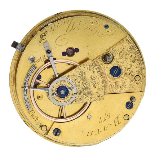 364 - Edward Thorpe, Bath - 19th century silver fusee Savage two-pin lever pocket watch, London 1830, the ... 