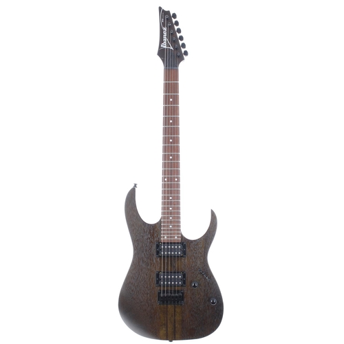 2017 Ibanez RG Series RGRT421 electric guitar, made in Indonesia, walnut finish, with soft bag
