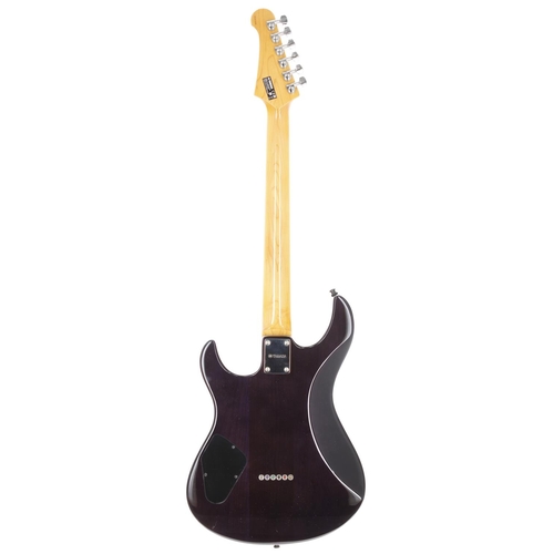 26 - Yamaha Pacifica PAC 611 HFM electric guitar, made in Indonesia; Body: purple gloss finish with flame... 
