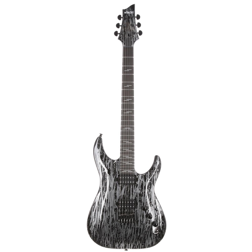 28 - 2022 Schecter Diamond Series C-1 Silver Mountain electric guitar, made in South Korea; Body: silver/... 