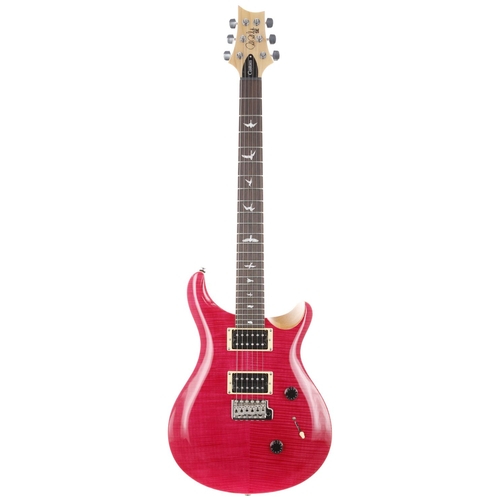 39 - 2020 Paul Reed Smith (PRS) SE Custom 24 electric guitar, made in Indonesia; Body: Bonnie Pink flamed... 