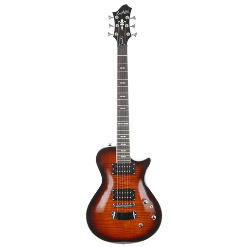 48 - 2013 Hagstrom Ultralux Ultra Swede electric guitar; Body: sunburst finished figured maple top; Neck:... 