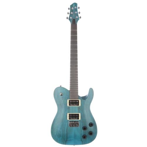49 - Jericho Fusion electric guitar, made in Korea; Body: satin teal finish; Neck: satin finished maple; ... 