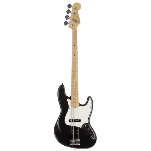 5 - 2008 Fender American Standard Jazz Bass guitar, made in USA; Body: black finish, surface buckle scra... 