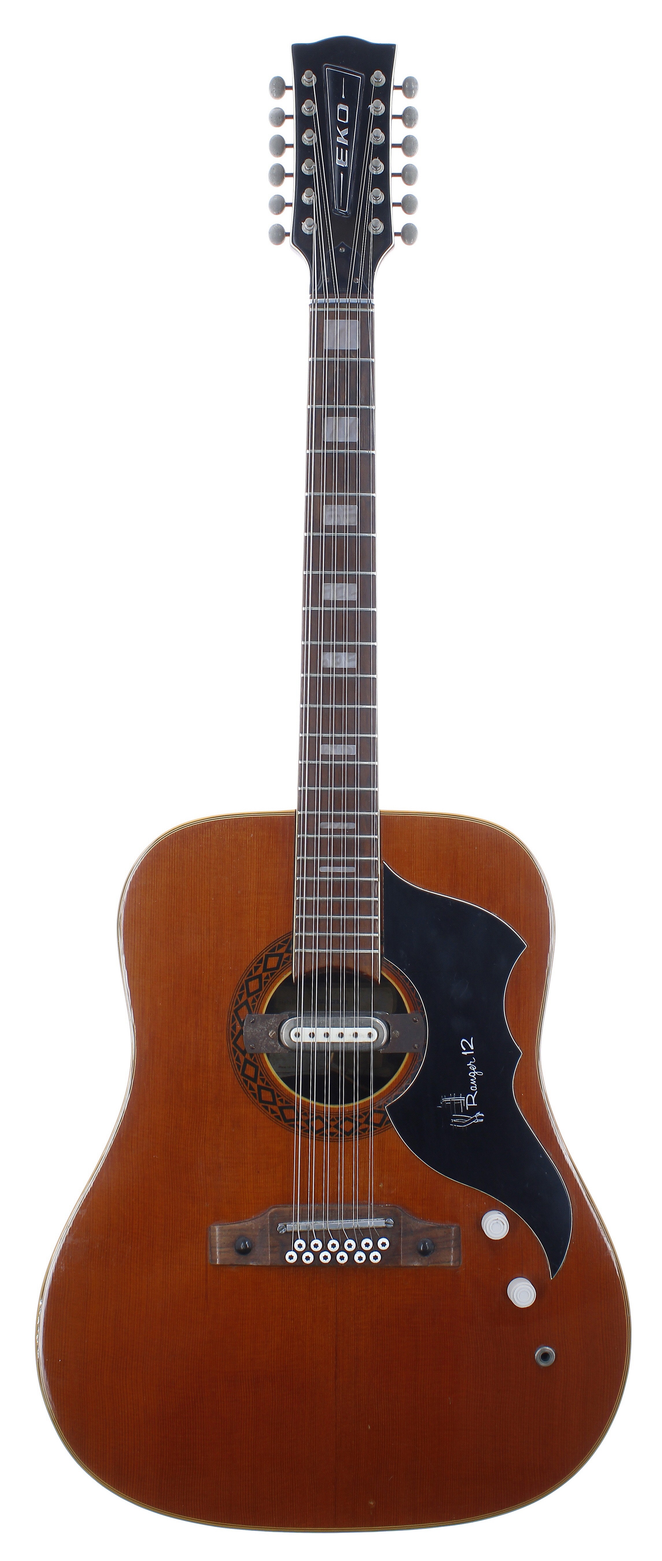 Eko Ranger 12 electro-acoustic twelve string guitar, made in Italy