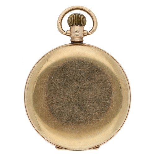 400 - Swiss 9ct hunter lever pocket watch, Birmingham 1926. 17 jewel movement branded 'The Semloch Lever',... 